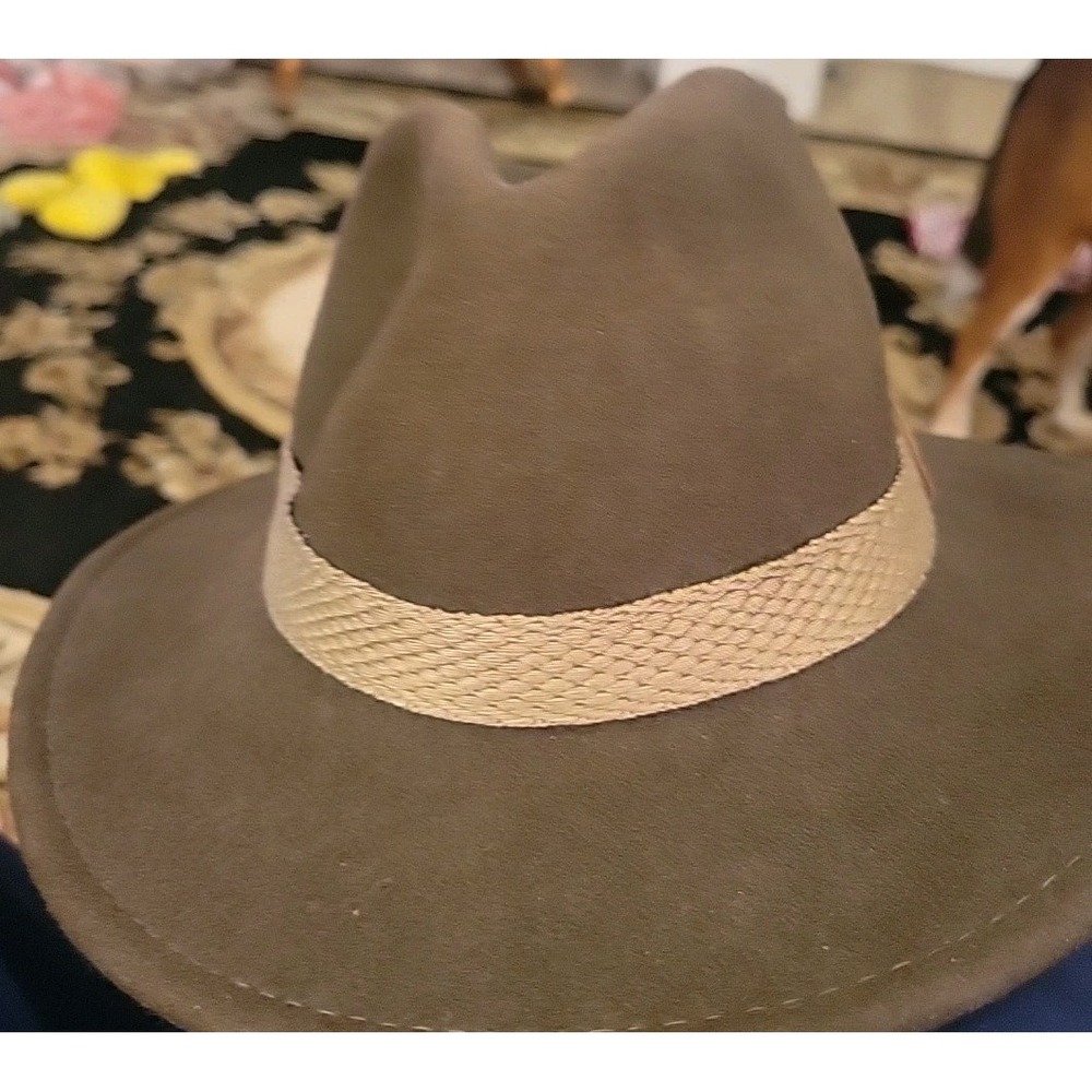 Woolrich Vintage Men's S Crushable Wool  Western Cowboy Fedora‎ Hat Vtg Brown